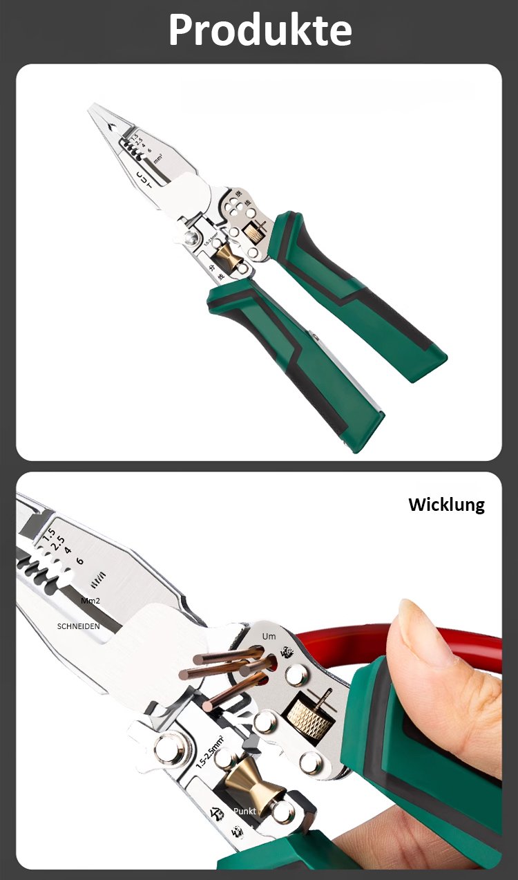Hochwertige Kraftmess- und Abisolierzange für den täglichen Einsatz