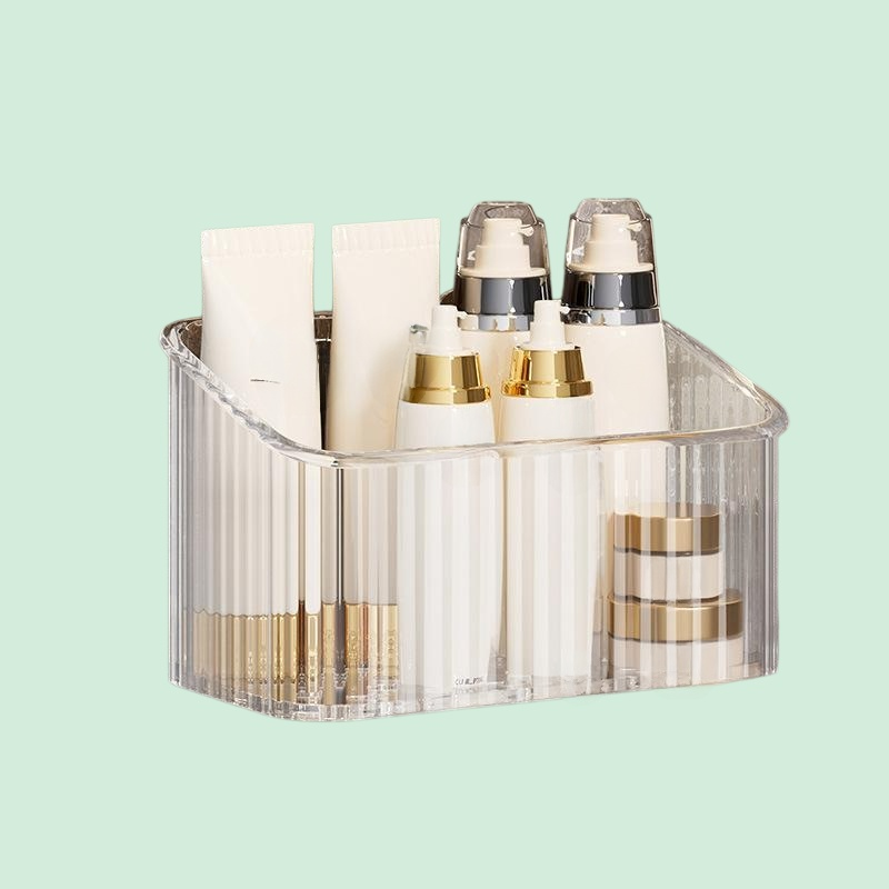 Wandmontierte Aufbewahrungsbox ohne Lochung, Kosmetik-Aufbewahrungskorb