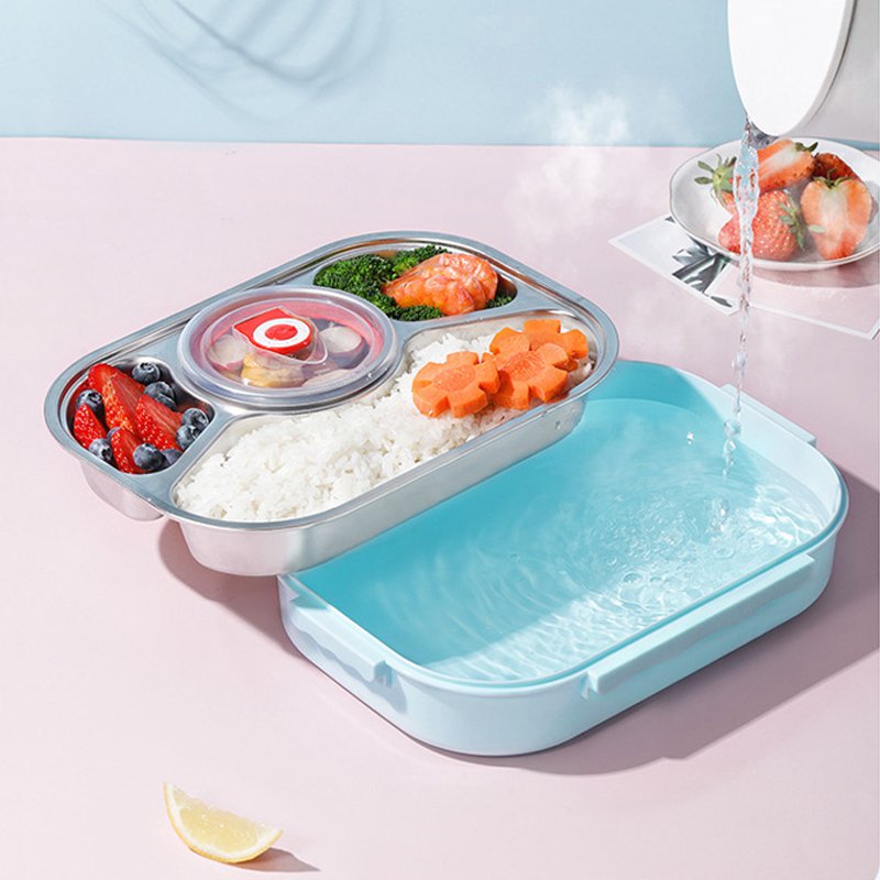 304ステンレス鋼製仕切りランチボックス-semiiya
