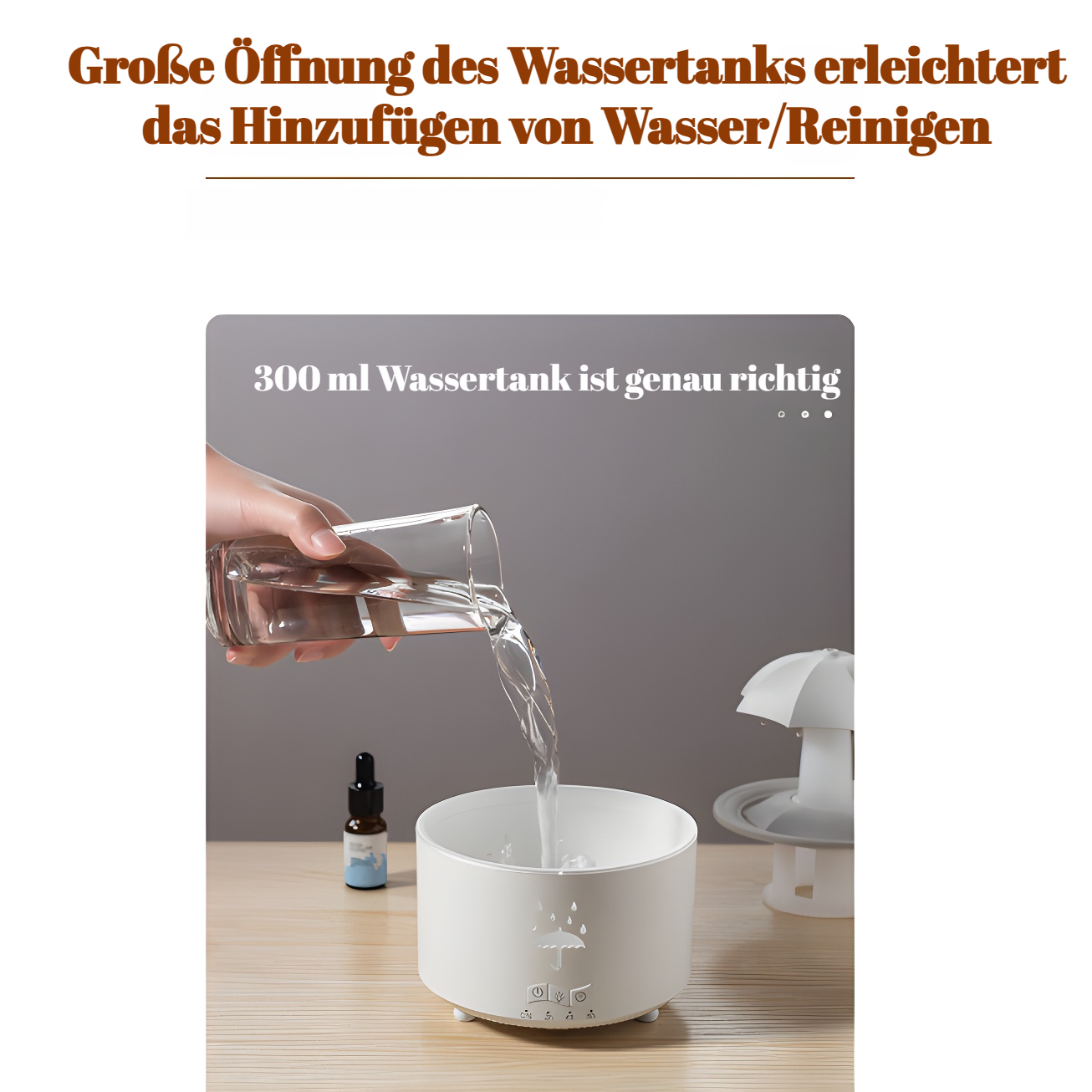 Rotierende Regentropfen-Aromatherapie-Maschine, buntes Atemlicht, multifunktionale Home-Desktop-Arom