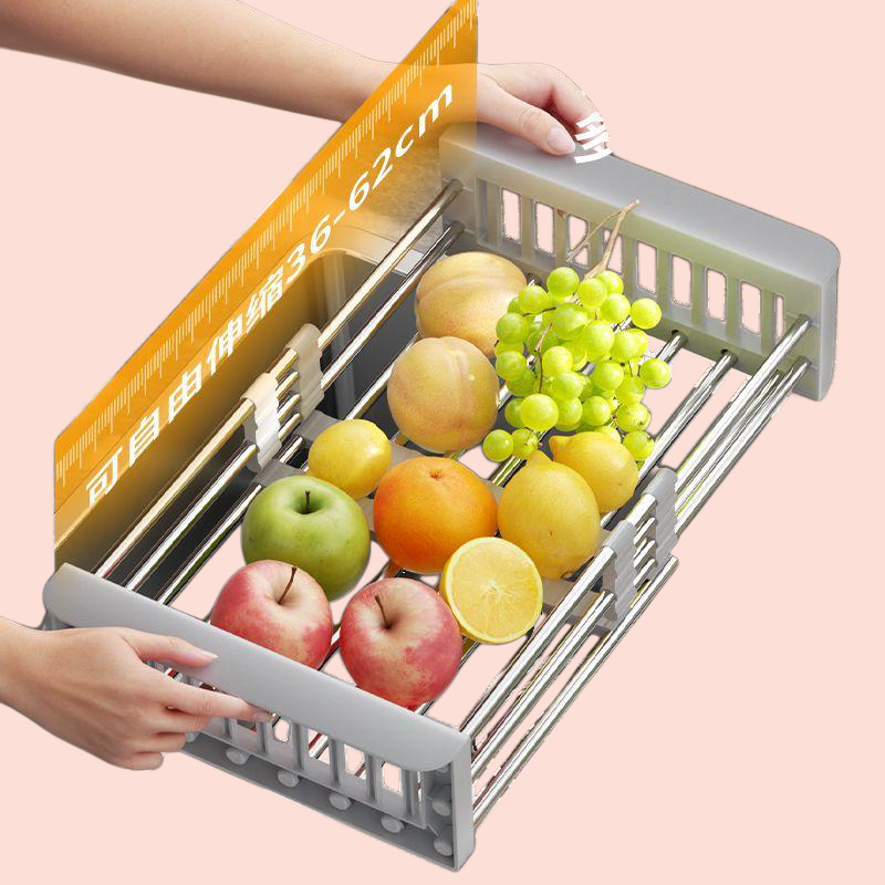 折りたたみ式シンク収納ラック（引き込み式）