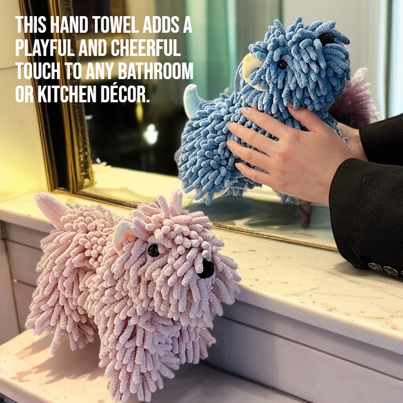 Cute cartoon doll hand towel