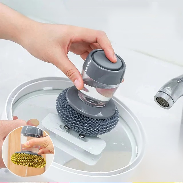 Multifunctional press-type cleaning brush