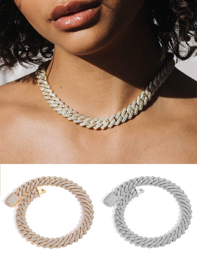 Fashionable diamond Cuban necklace