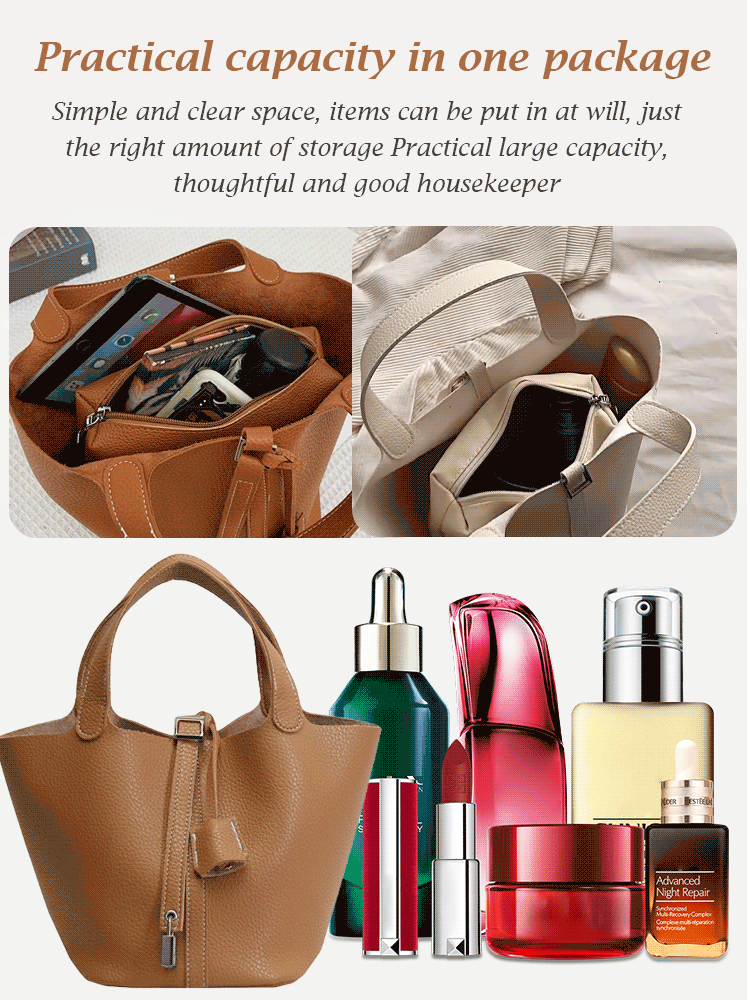 Fashionable and versatile large-capacity underarm basket bag