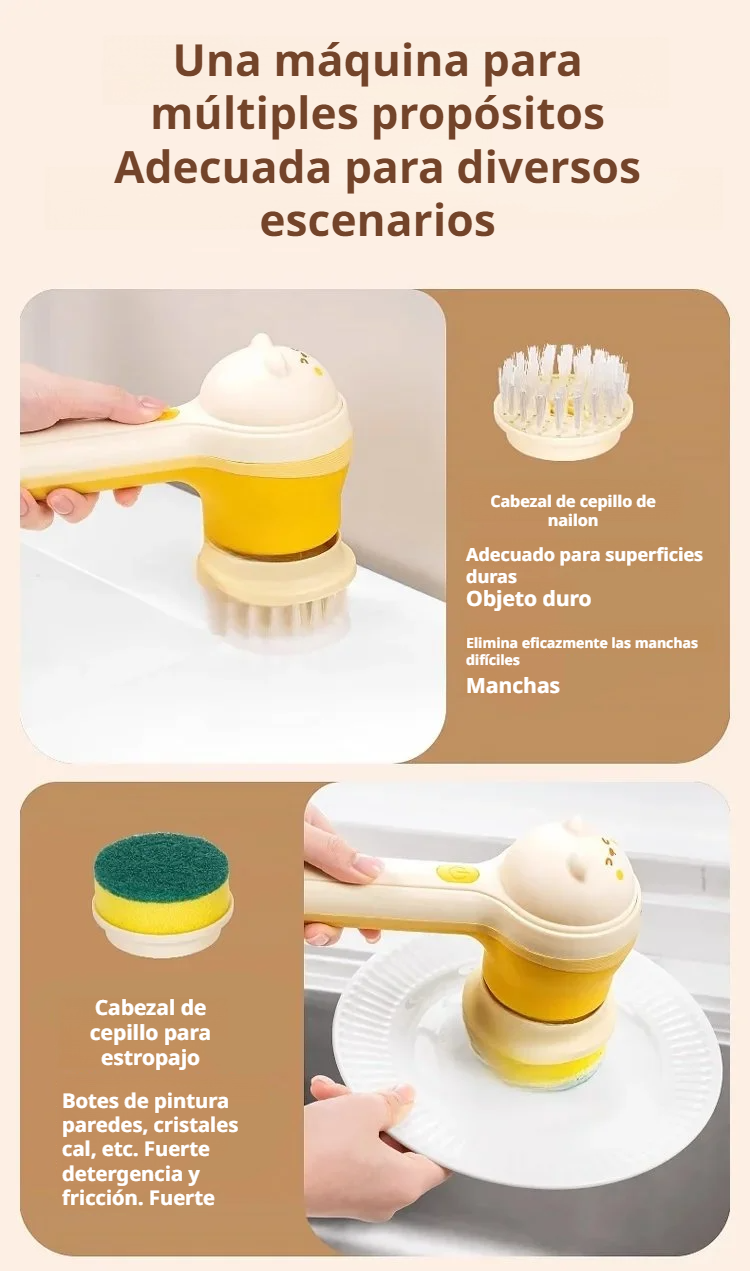 Detalle del cabezal del cepillo de limpieza eléctrico