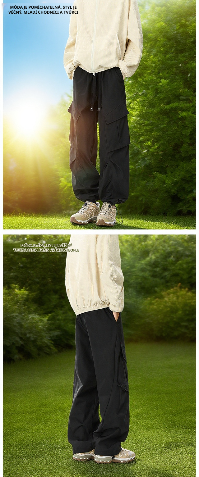 Outdoorové nadměrné pracovní kalhoty – přední pohled