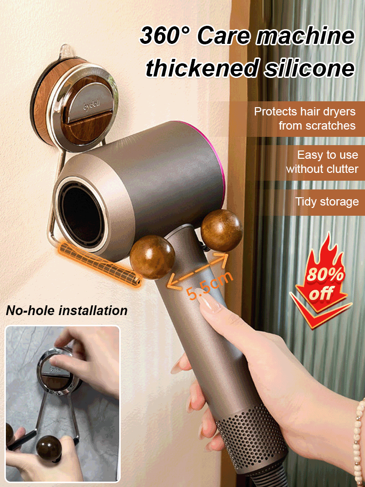 Hair dryer rack punch-free bathroom storage suction cup rack