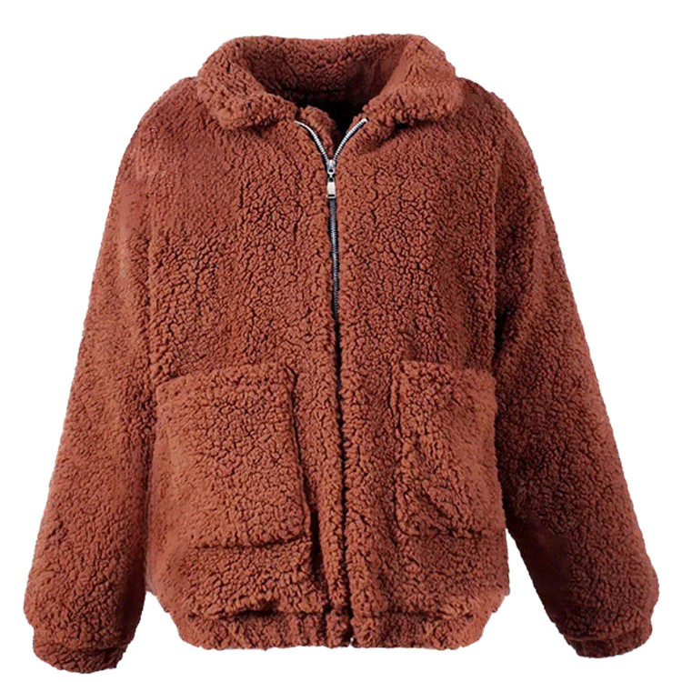 Haină de iarnă la modă pentru femei din lână de mie