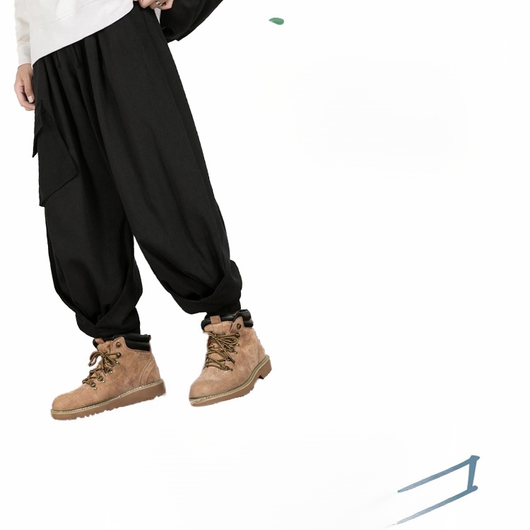 マーチンブーツとの相性抜群男性用ミリタリーグリーン機能性ワークパンツ