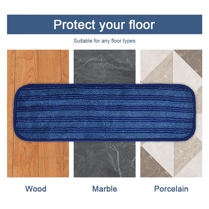 Flat mop replacement heads compatible with Swiffer PowerMop
