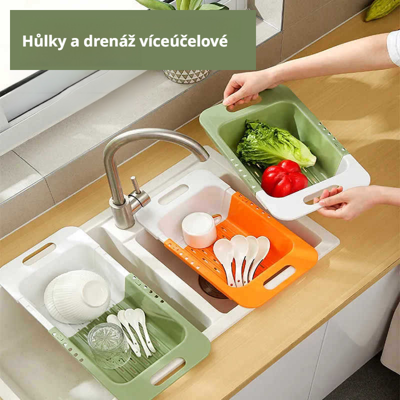 Čínský koš na mytí ovoce a zeleniny s odkapávačem bez vrtání