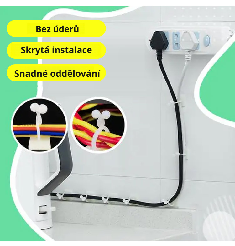 Popínavá rostlina přichycená držákem na stěně