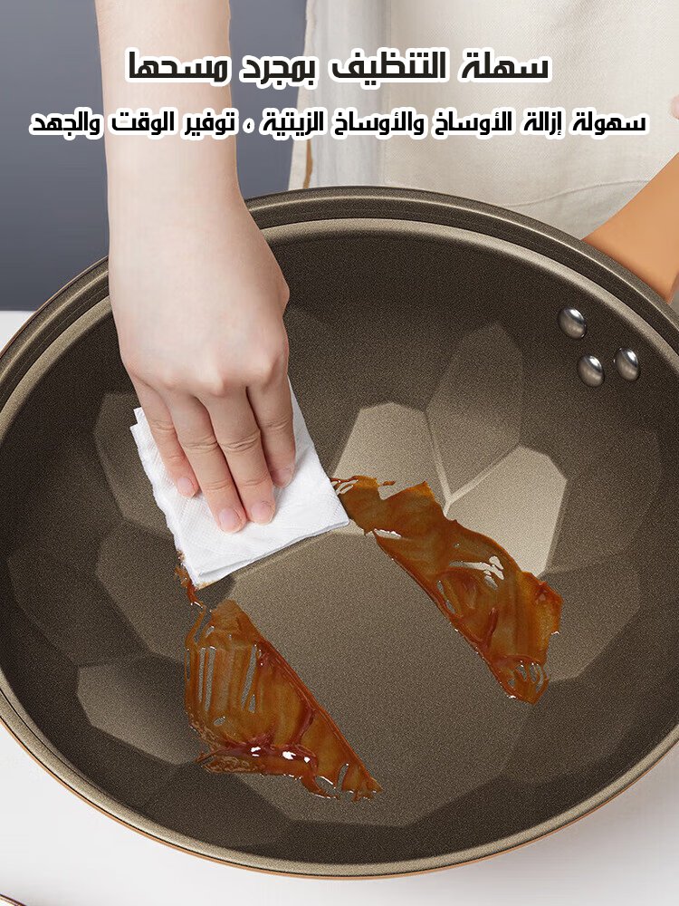 مقلاة التيتانيوم الصحية المانعة للالتصاق ذات الضغط المنخفض