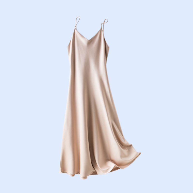 厚手のシルクドレス