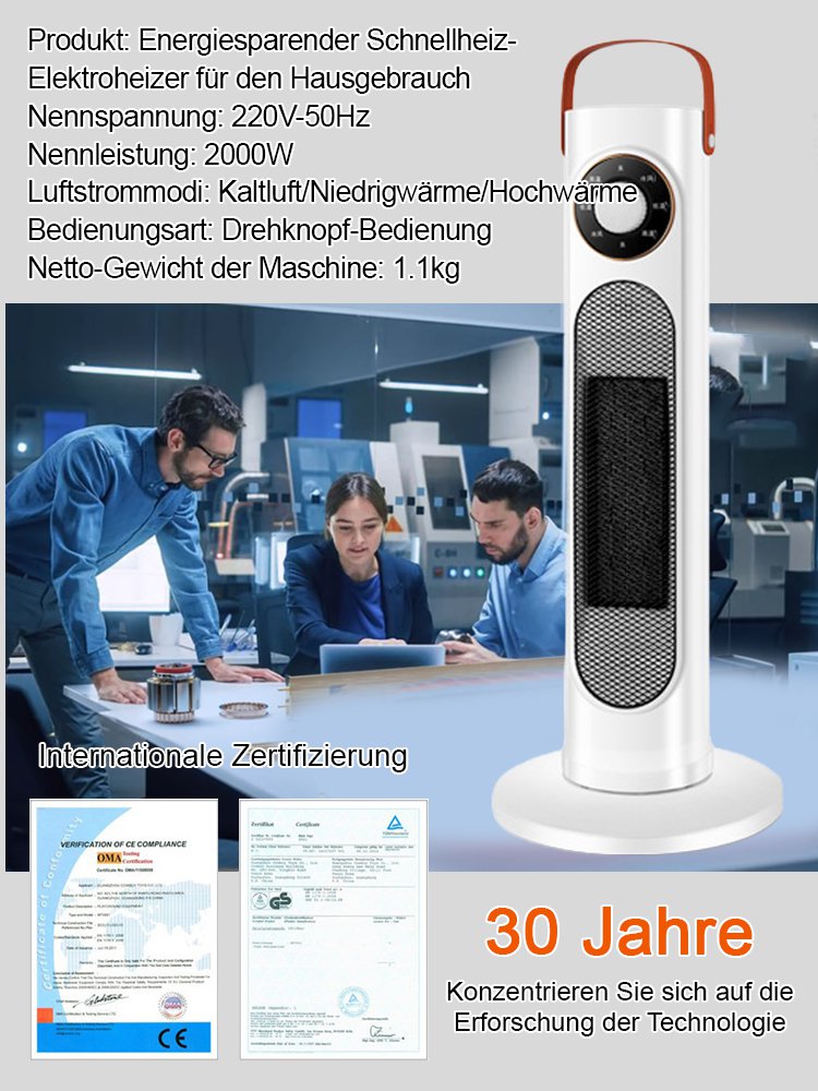 Energiesparende Elektroheizung für den Haushalt