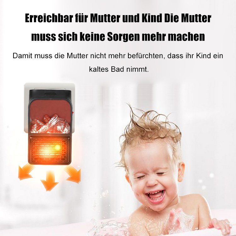 【1 kWh für 3 Tage】Energiesparender Schnellheizflammen-Heizer