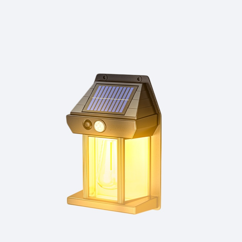 屋外太陽光誘導壁ランプ