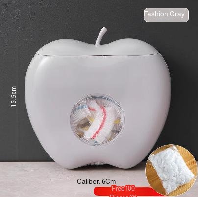 Multifunctional apple-shaped storage box household wall-mounted kitchen removable disposable plastic