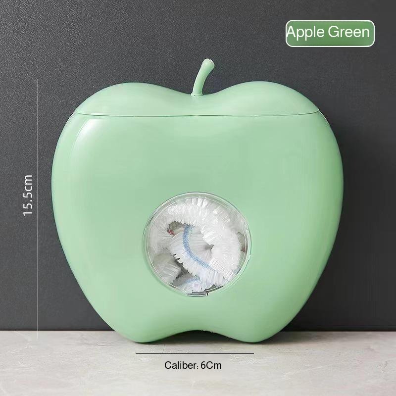 Multifunctional apple-shaped storage box household wall-mounted kitchen removable disposable plastic