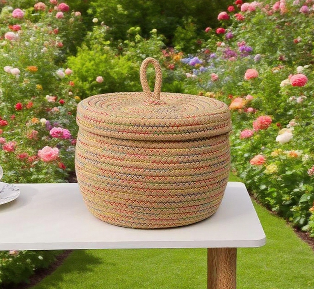 收納筐蓋子開啟與關閉示意