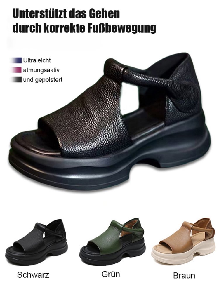 Plateau-Wedgesandalen mit offenem Zeh im koreanischen Stil