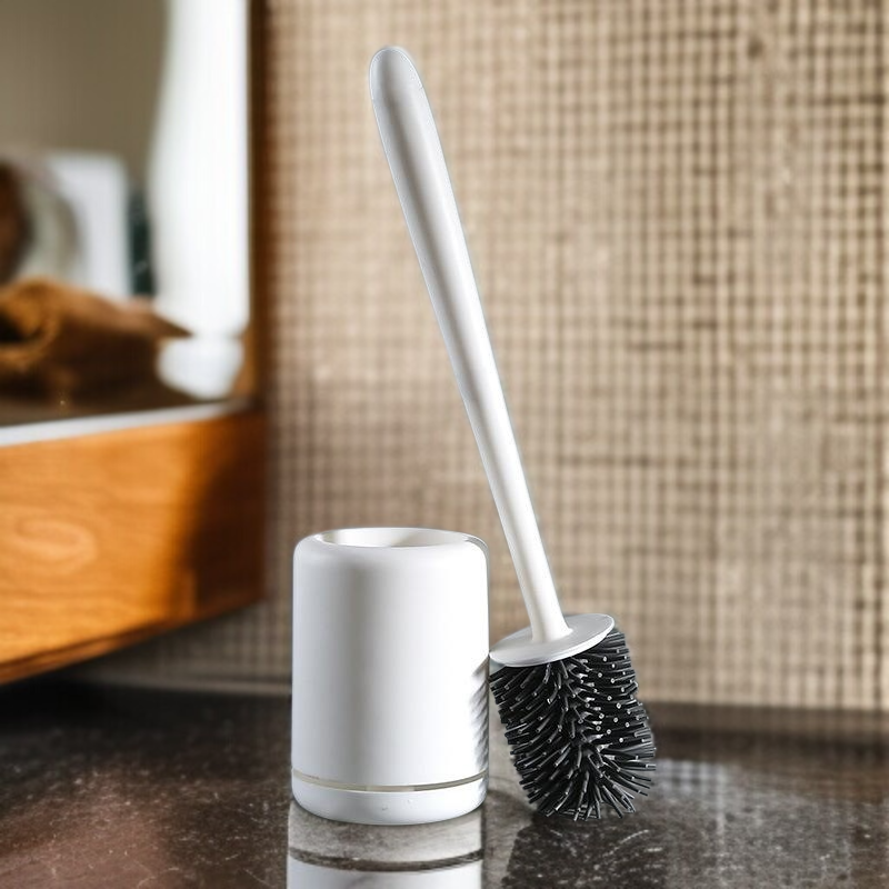 Toilet brush bathroom soft bristle toilet brush no water wall-mounted Nordic silicone cleaning brush