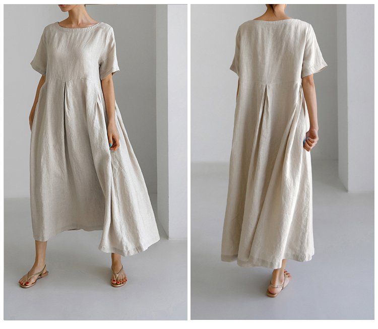 エレガントな雰囲気のロングワンピース着用イメージ