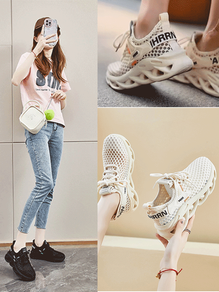 รองเท้าลำลองตาข่ายระบายอากาศสําหรับผู้ชายและผู้หญิง