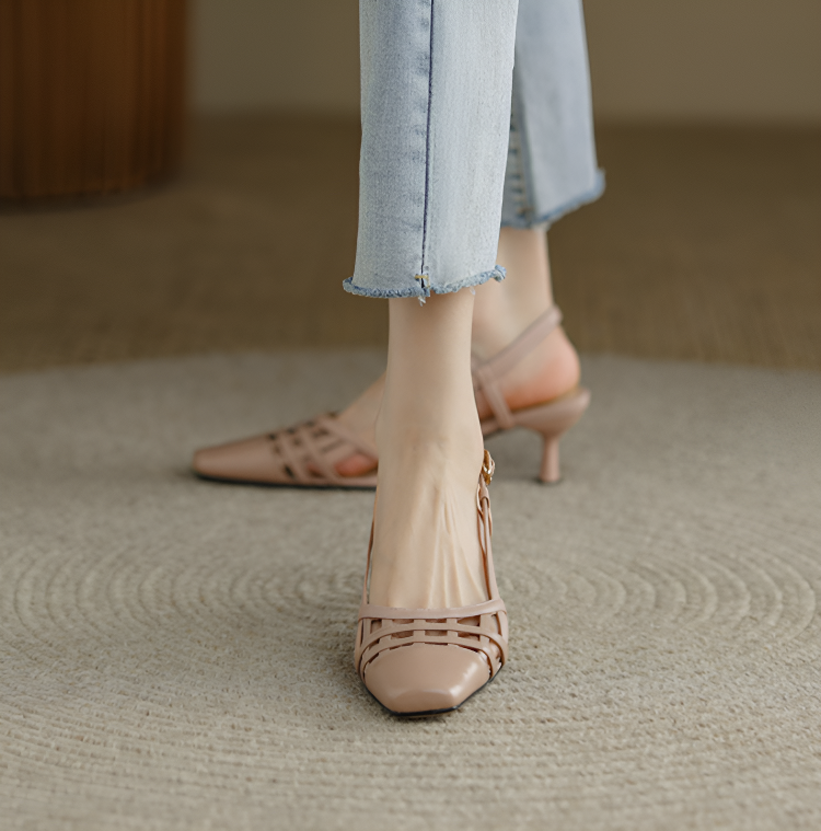 履きやすい美脚ミュールサイドビュー