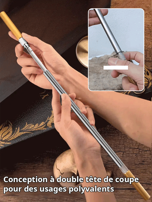 Couteau de défense extérieure avec poinçon intégré