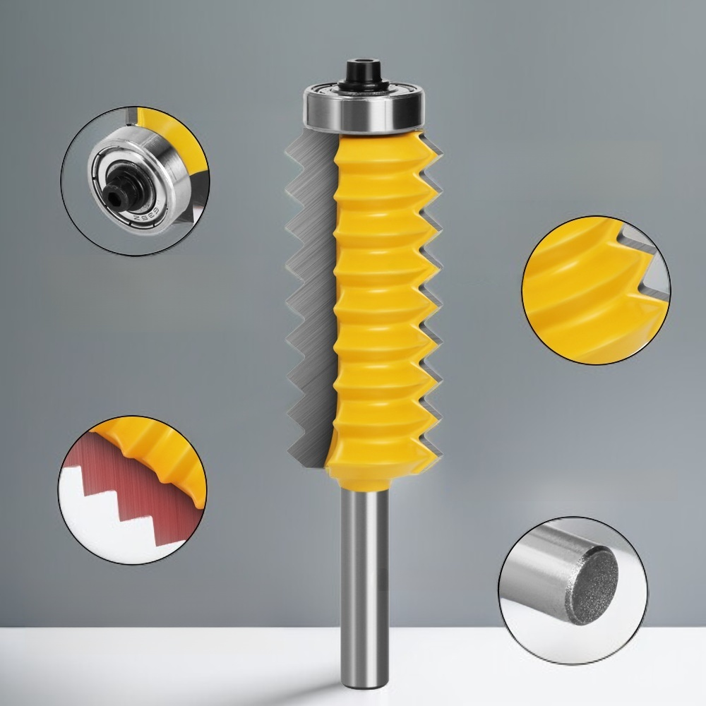 8mm shank Multi-tooth mortise and tenon cutter Woodworking cutter Line cutter Grooving cutter Wavy s