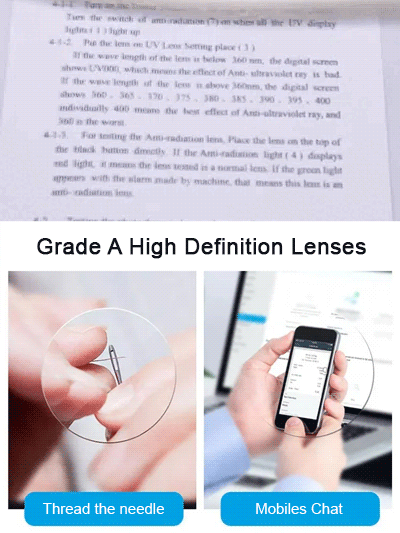Auto-Focus Eyeglasses with Adjustable Eyebrow Frame and Blue Light Blocking for Presbyopia