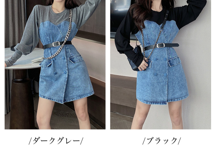 バックスタイルも魅力的な切り替えワンピース