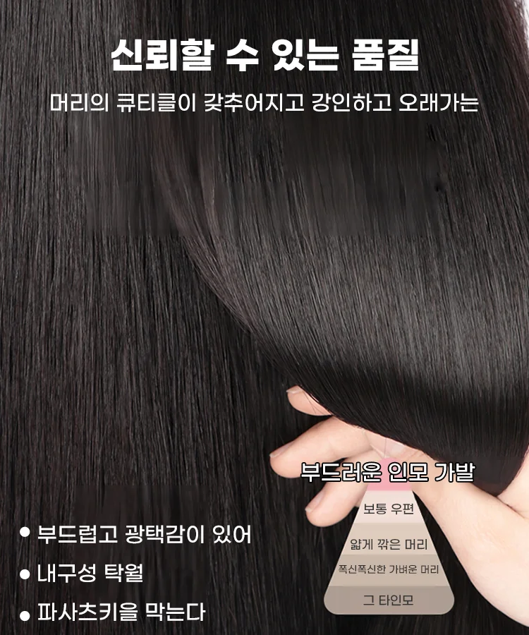 【오늘 한정, 1+1 행사】머리숱 증가 내추럴 가발