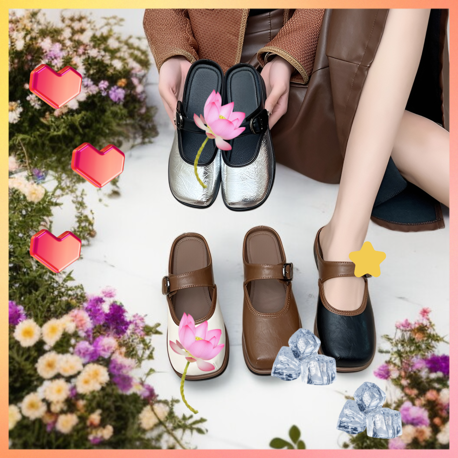 アウトドアにも使えるフラットシューズの側面ビュー