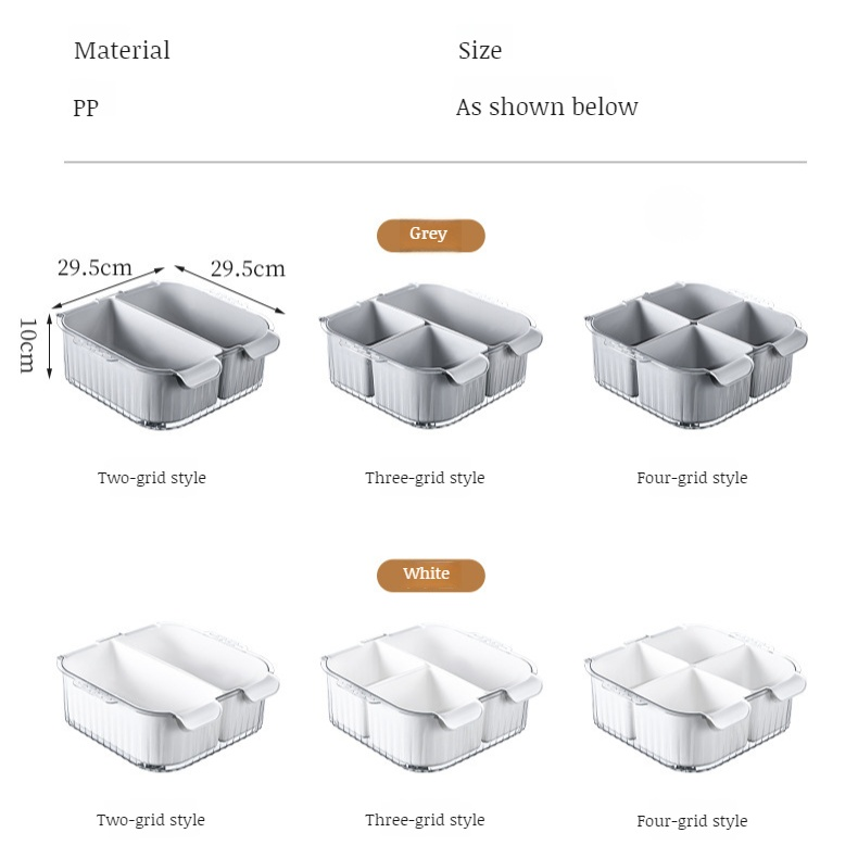 Kitchen Multi-Compartment Draining Basket