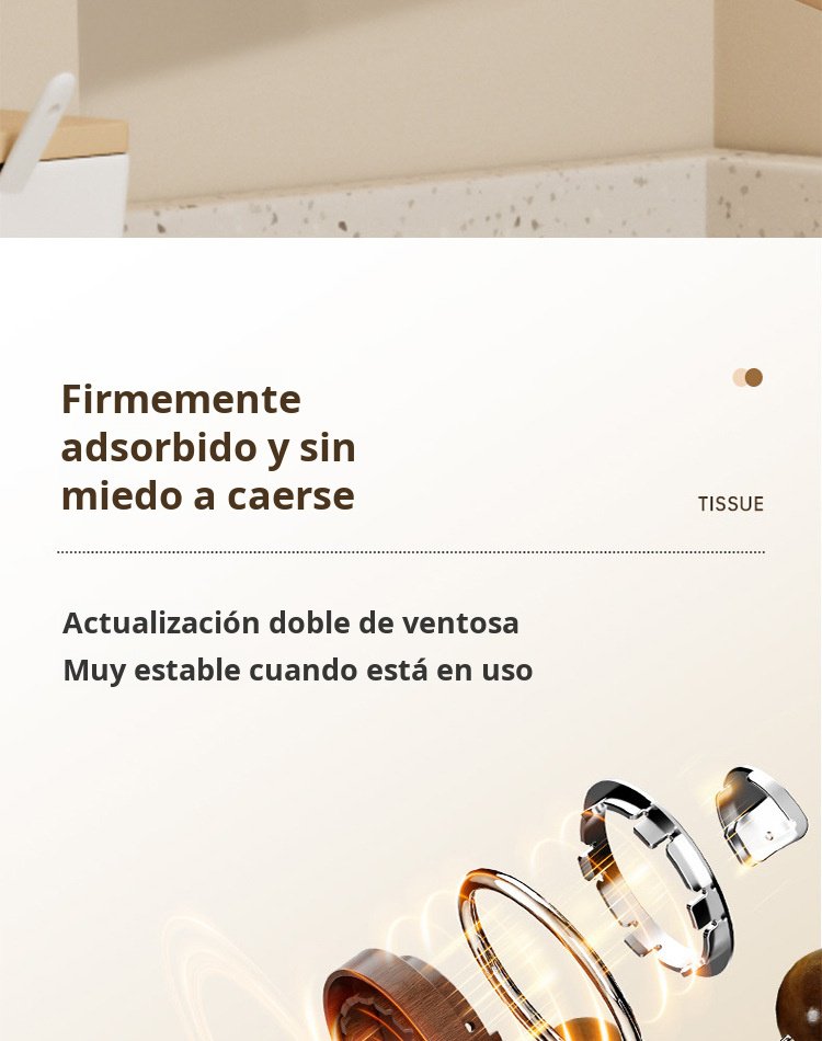 Estante de cocina montado para papel y toallas de mano