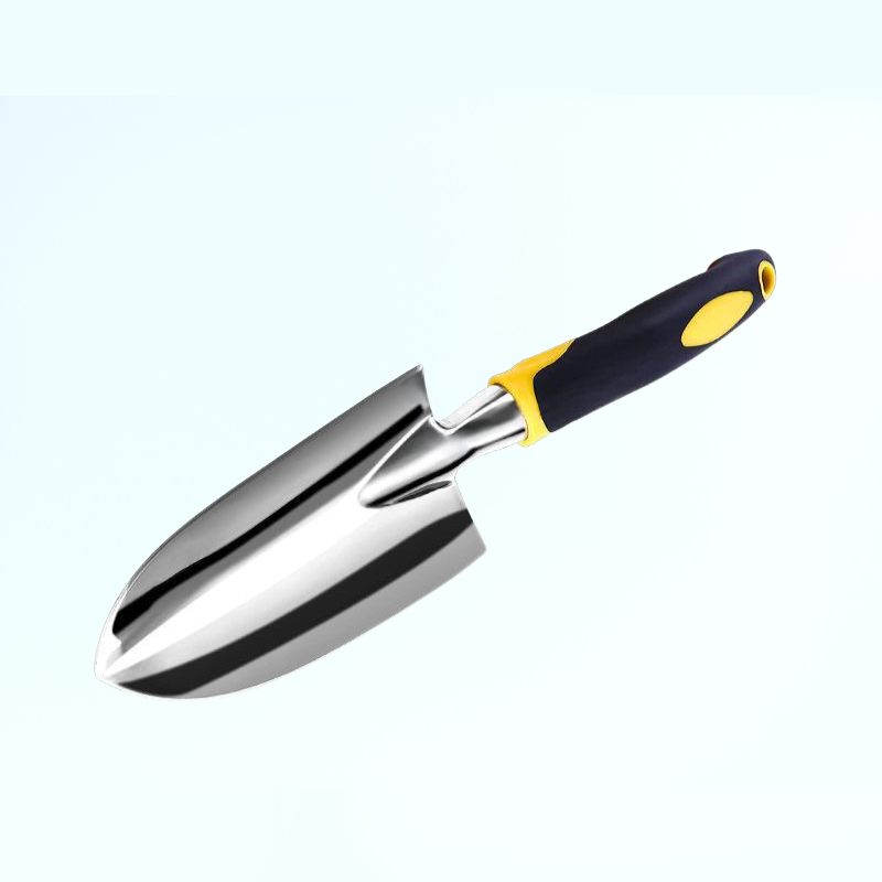 バルコニーでのガーデニング用：熊手、鉢植えの土をほぐすフォーク、そして先端の鋭い花用シャベル