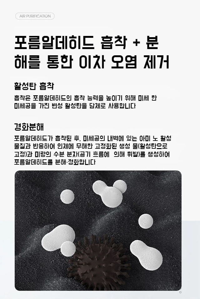 공기 중 유해물질 제거하는 탁상용 공기청정기
