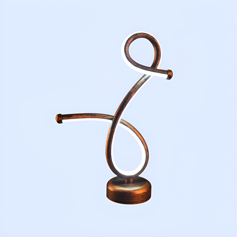 スマートな無垢材LEDデスクランプ