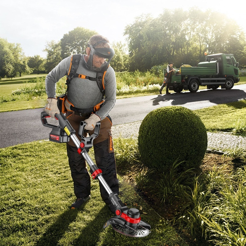 Lithium-Akku-Rasenmäher, klein, 4000 mAh, Akku mit großer Kapazität * 2, Haushalts-Rasenmäher, handg