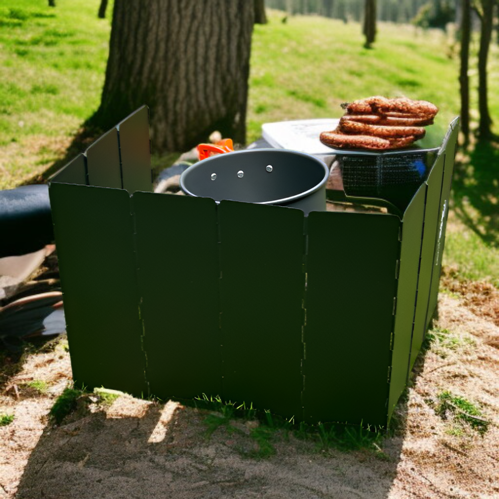 Outdoor cassette stove windshield windproof ultra-lightweight 188g campfire windshield camping enclo