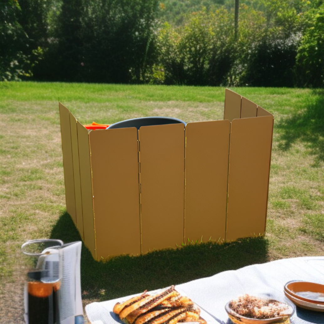 Outdoor cassette stove windshield windproof ultra-lightweight 188g campfire windshield camping enclo