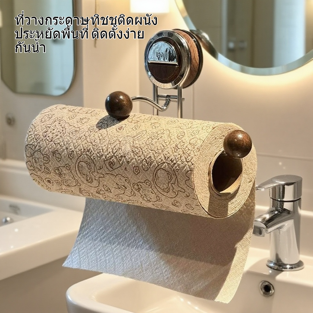 ที่วางกระดาษทิชชูฟรีบนผนังบ้านห้องน้ำ
