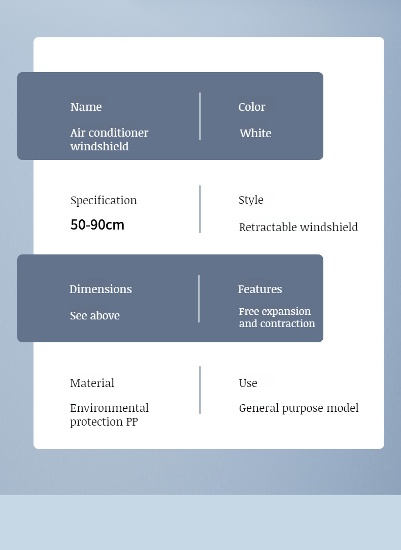 Modern wall-mounted AC windproof shield installation