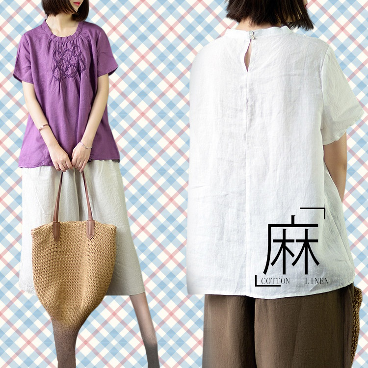 【リネンブラウス】レディース　ブラウス リネン　肌触りがいい