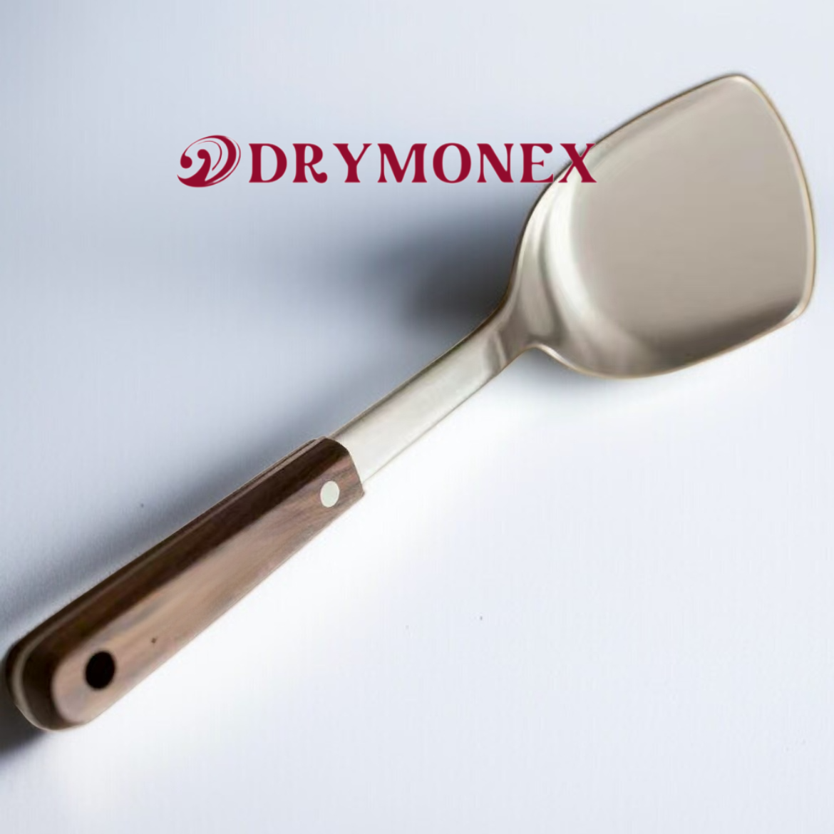 304ステンレススチール製スパチュラ、家庭用ローズウッド製、滑り止め、耐高温、キッチン調理用スパチュラ