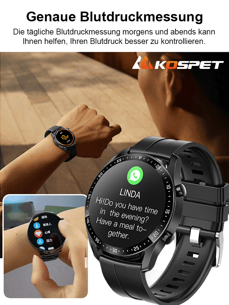 T3 Multifunktions-Sauerstoff-Herzfrequenz-Smart-Sportuhr