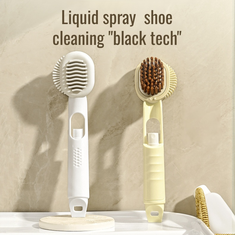 Multi-Functional Press-and-Dispense Cleaning Brush
